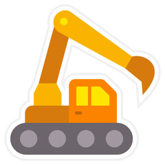 Excavator Sticker Icon