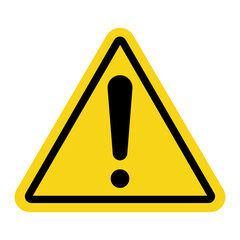 yellow warning sign
