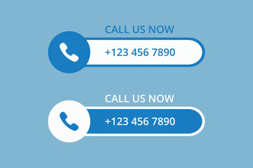 call us now mobile call button with subscriber number vector