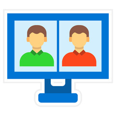 Video Call Sticker Icon