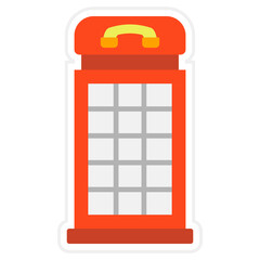 Telephone Booth Sticker Icon