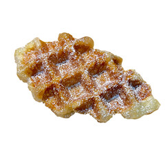 croissant Waffle or Croffle with caramelized sugar topping placed.