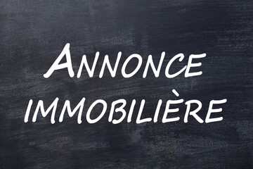 Annonce immobilière tableau