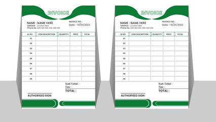 Creative Invoice Design Template, Minimal And Formal Invoice Design, Customize and Simple Template. A4 Design Template.
