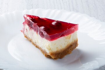 Homemade cheesecake. Homemade pastries.Cake with cottage cheese and berries.