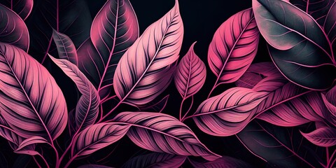 pink leaves background