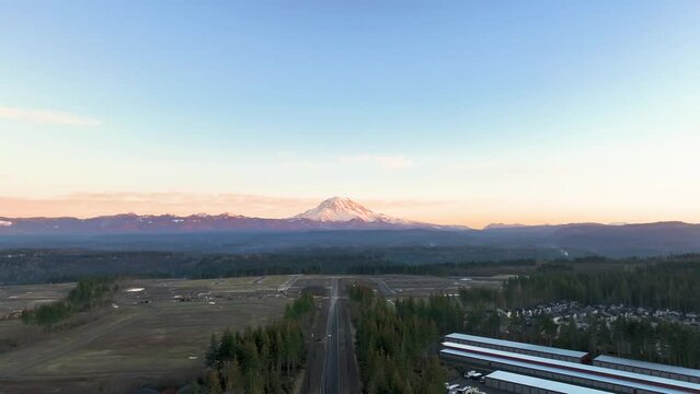 Beautiful Golden Hour at Mount Rainer