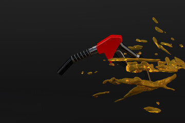 red Fuel nozzle. 3d render