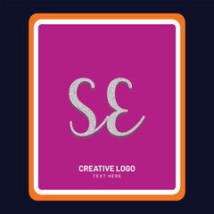 SE letter creative logo design in 3d style