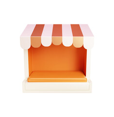 Store shop 3d rendering illustration