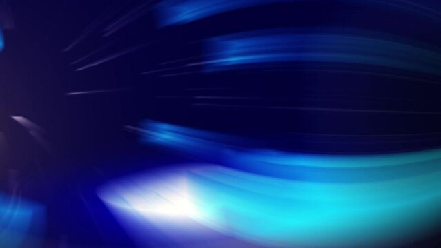 Slow motion effect curved shaped strands in blue shades animation