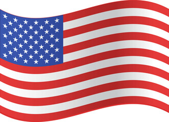 Flag of the United States of America USA. Vector image in EPS version 10 format.