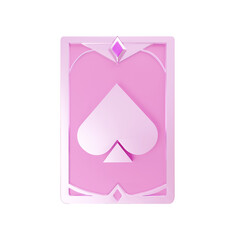 Poker card casino 3d rendering illustration