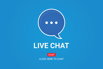 Live chat button of speech bubble