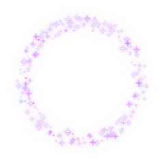 Glittering stars' wreath. 3d rendering.	