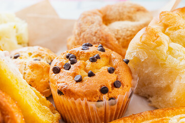 焼菓子のチョコチップマフィン