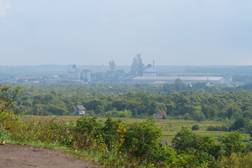 Cement mill, big enterprise, located in outside the city
