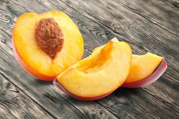 Fresh ripe sweet Peach fruit