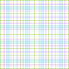 Gingham patterns. Spring summer light pastel colors. Seamless Easter holiday print. Scottish tartan vichy textured check plaids for dress, shirt, tablecloth, or other.