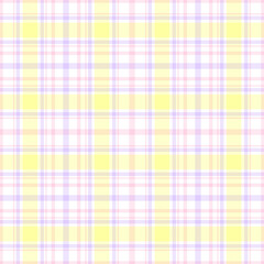 Gingham patterns. Spring summer light pastel colors. Seamless Easter holiday print. Scottish tartan vichy textured check plaids for dress, shirt, tablecloth, or other.
