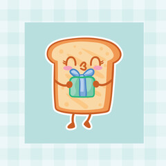 Cute Cartoon Bread Hand Drawn Kawaii Doodle Illustration Designs