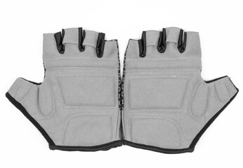 Sports gloves without fingers on a white background. Cycling gloves