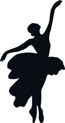 Fototapeta premium Watercolor dancing pretty ballerina. Watercolor hand drawn illustration. Can be used for cards or posters. With white isolated background. Young pretty ballerina women.