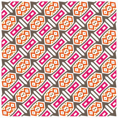 Seamless vector background with repeat pattern.Abstract ethnic rug ornamental seamless pattern.Perfect for fashion, textile design, cute themed fabric, on wall paper, wrapping paper and home decor.