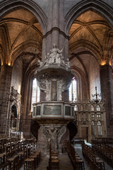 Obraz premium Interior of Rodez Cathedral in France
