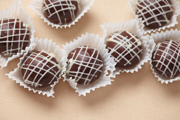 chocolate sweets in the box