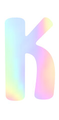 Colorful gradient Alphabet letter K