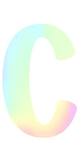 Colorful gradient Alphabet letter C