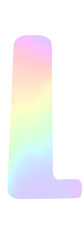 Colorful gradient Alphabet letter L