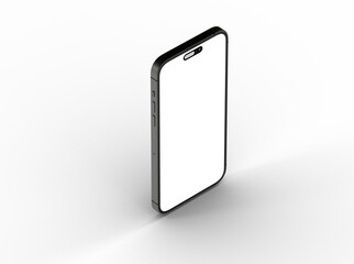 Mockup - 3d render illustration hand holding the white smartphone