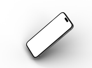 Mockup - 3d render illustration hand holding the white smartphone