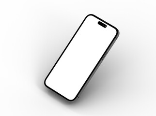 Mockup - 3d render illustration hand holding the white smartphone