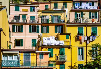 famous old town of Riomaggiore in italy