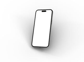 Mockup - 3d render illustration hand holding the white smartphone