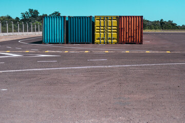 Containers in the port, container logistics job
