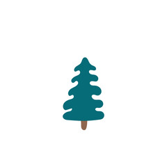 Christmas tree isolated on white background.