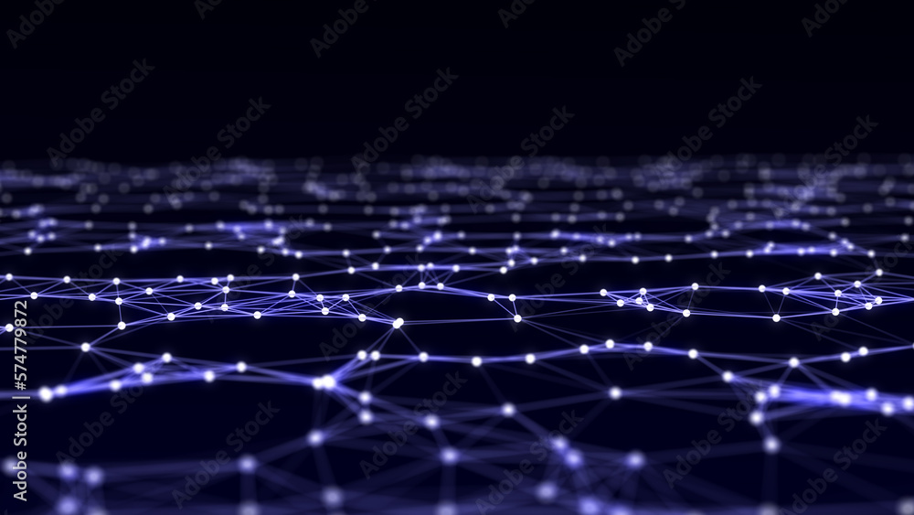 Poster network connection modern technology. abstract plane structure with points and lines. digital futuri
