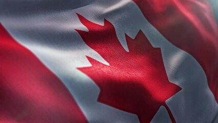 Beautiful waving Canada flag background. Patriotic Canada background	
