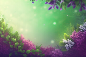 Obraz na płótnie Canvas Spring nature bright background texture with empty copy space for text - Spring Backgrounds Series - Summer Background Concept Wallpaper created with Generative AI technology