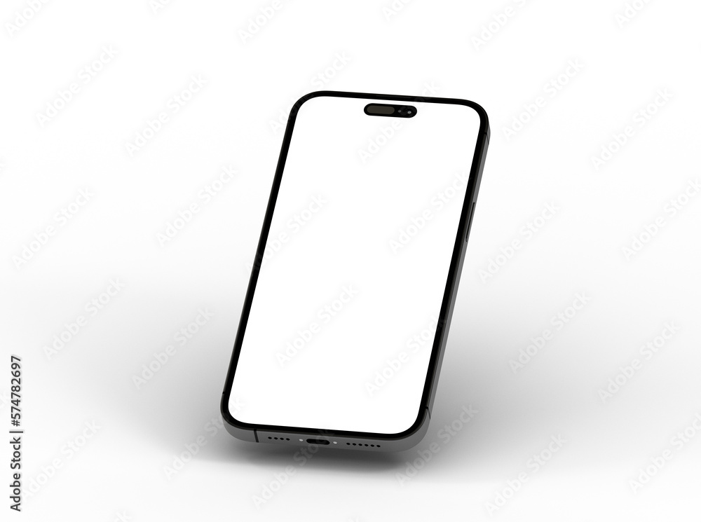 Poster mock up of smartphone - 3d rendering