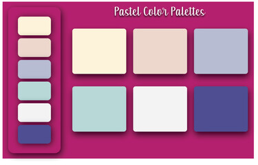 Abstract trendy pastel color palettes set background for ui ux design