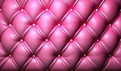  a shiny pink leather texture with a diamond pattern on the top of it, as well as a buttoned design on the bottom of the button.  generative ai