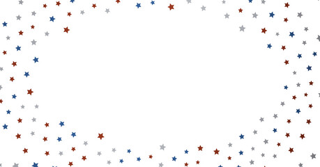 stars confetti on american independence day