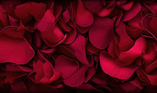  a bunch of red flowers that are in the dark room with the light on them and a black frame around the edges of the picture.  generative ai