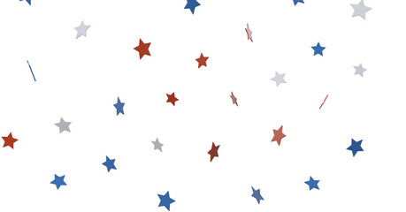 stars confetti on american independence day