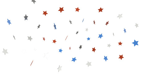 stars confetti on american independence day